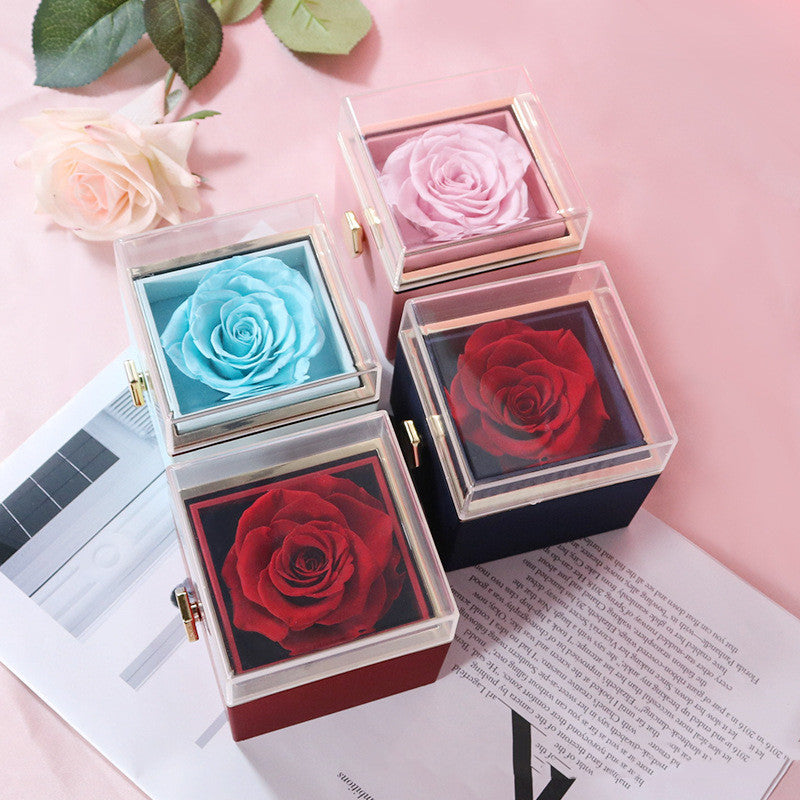 Rotating Rose Jewelry Box
