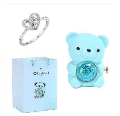 Eternal Rose Teddy Bear Gift Box