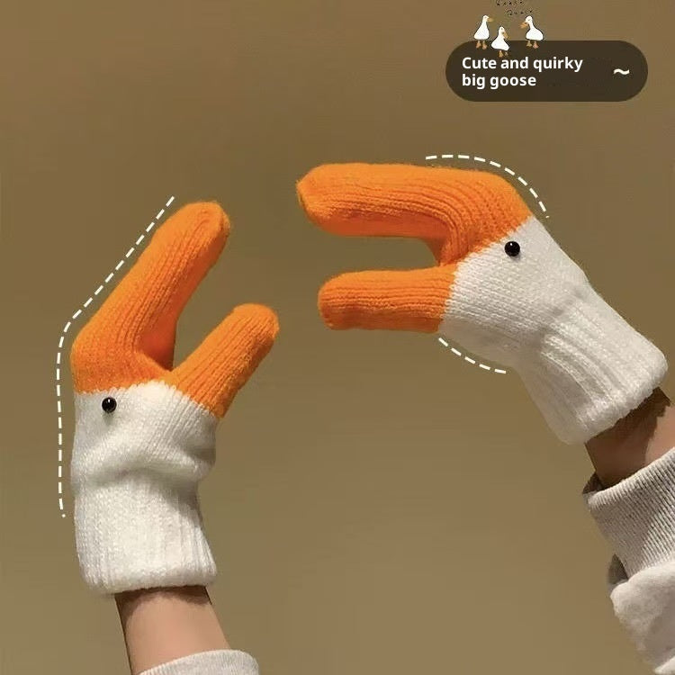 Handmade Funny Swan Gloves
