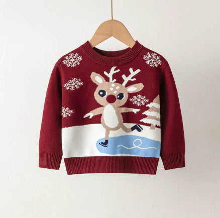 Elastic Pullover Christmas Sweater