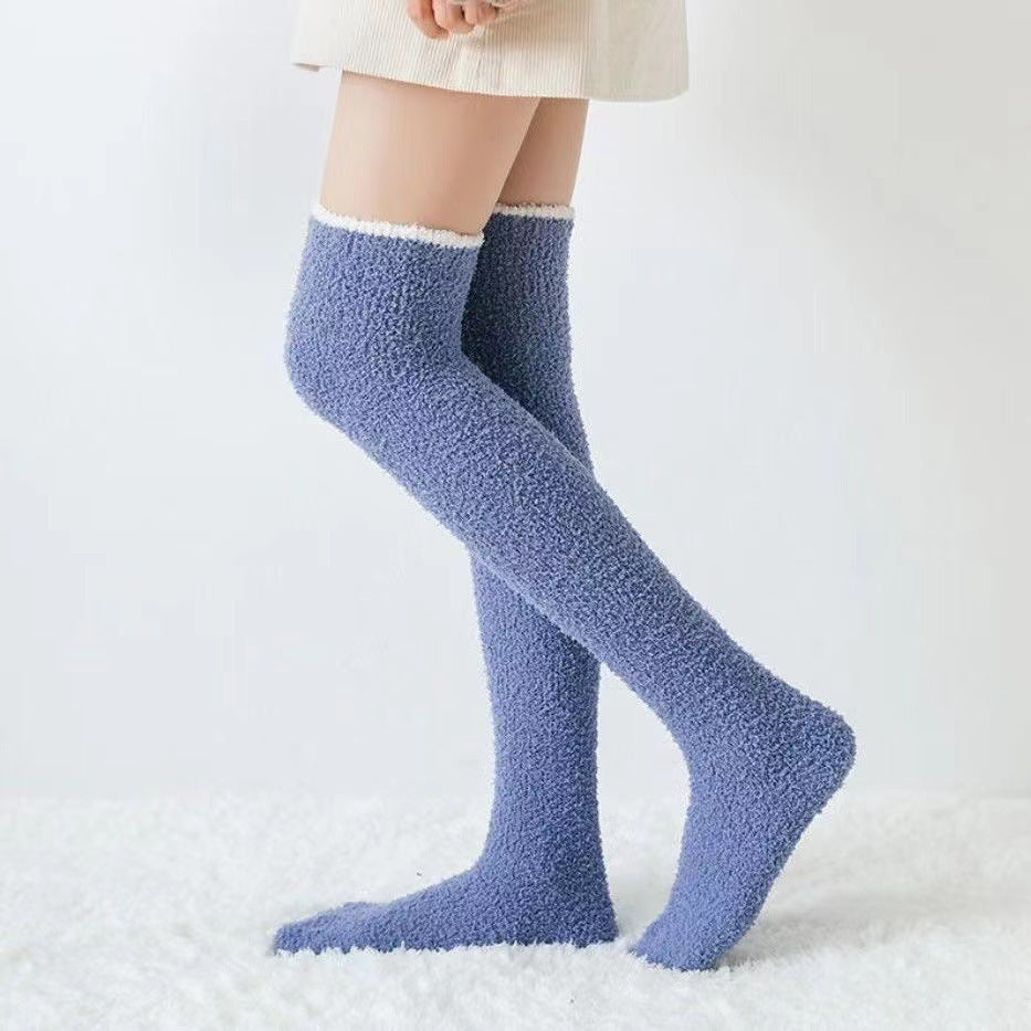 Coral Velvet Socks