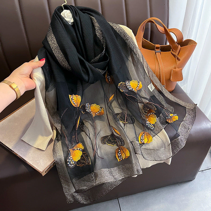 Chinese Flower Scarf