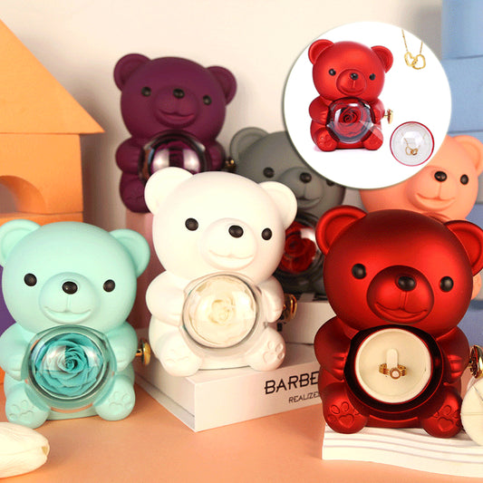 Eternal Rose Teddy Bear Gift Box