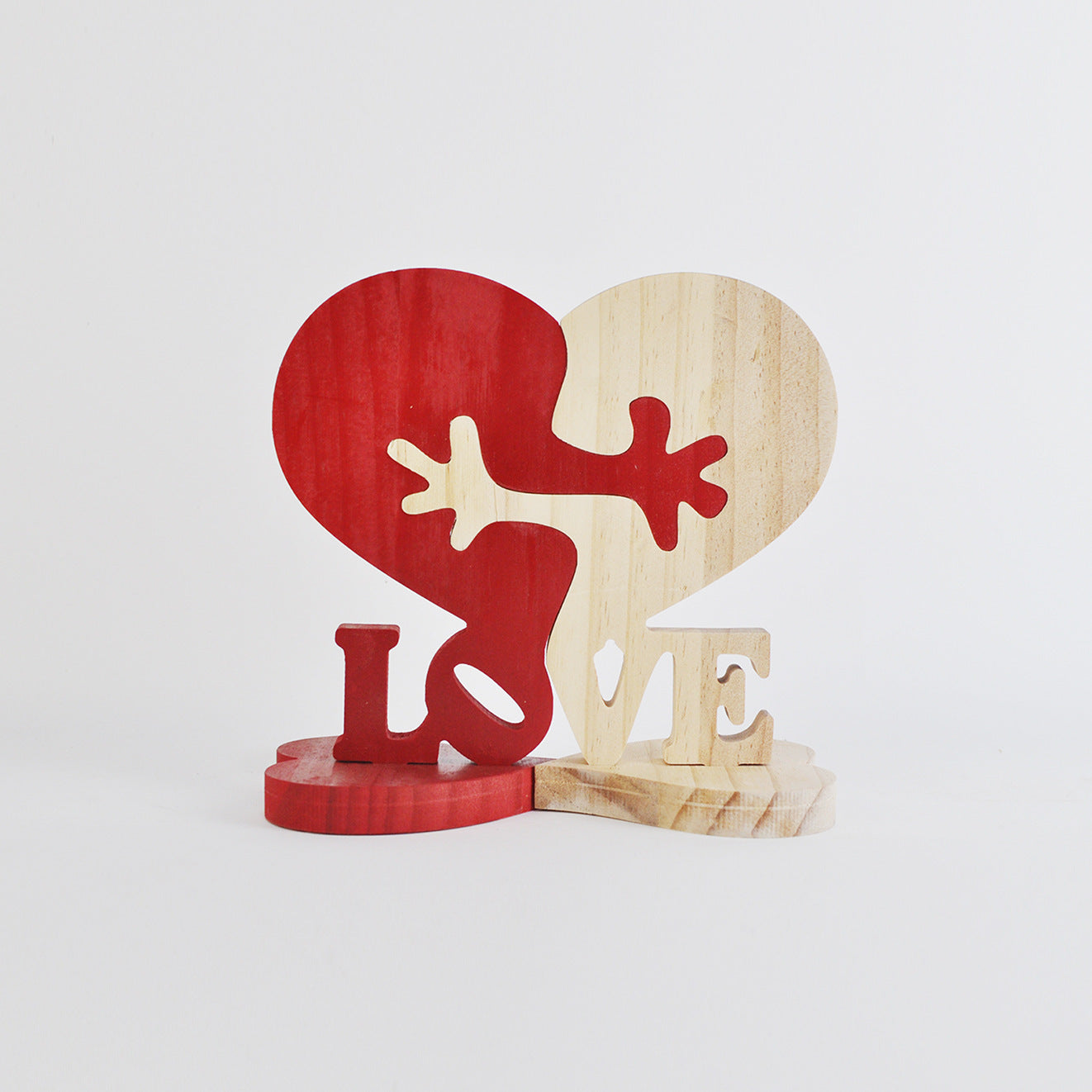 Heart-shaped Wooden Valentine's Decoration