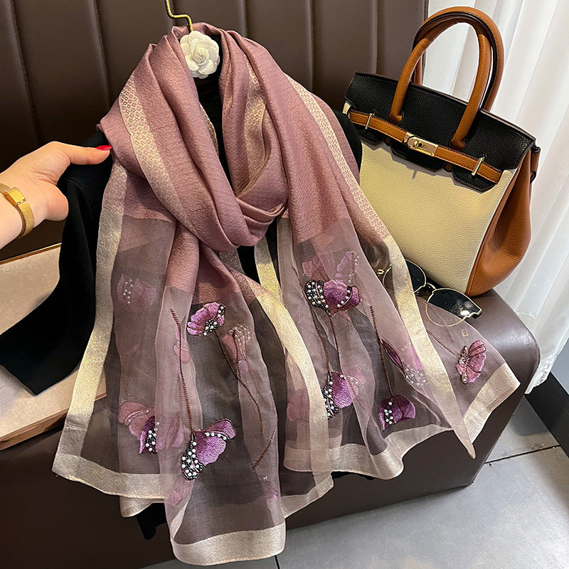 Chinese Flower Scarf